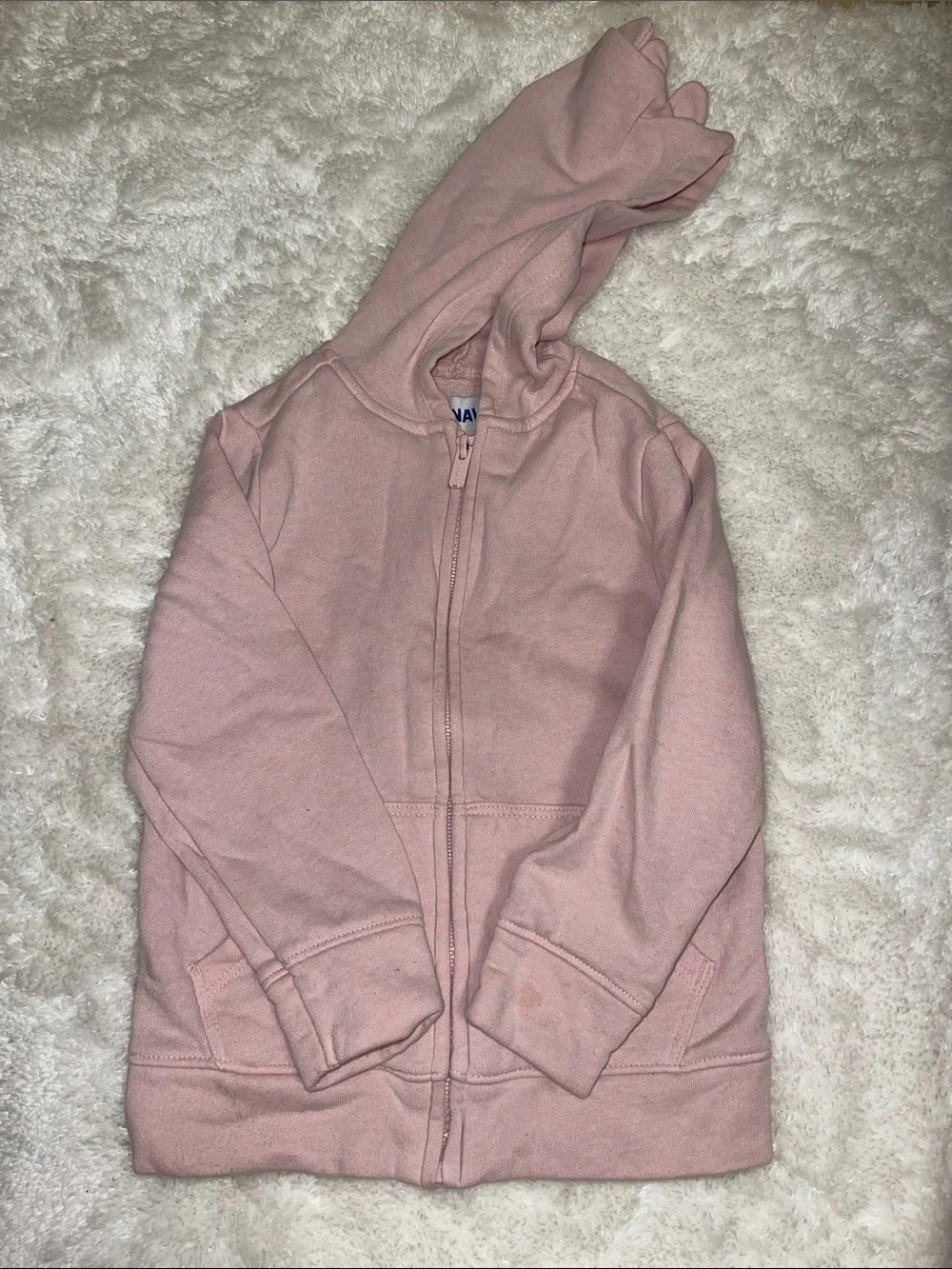 Old Navy Pink Hooded Zip Sweatshirt for Kids